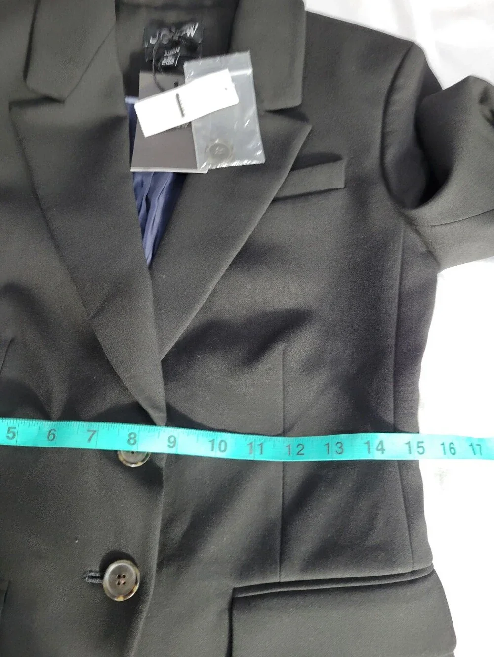 J Crew Madelyn blazer in four-season stretch CC289 Size 00 NWT Black